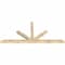 Ekena Millwork Saratoga Rough Sawn Timber Gable Bracket, Douglas Fir, 96"W x 44"H x 4"D x 4"F, 11/12 Pitch GBW096X44X0404SAR00RDF - alternate 2
